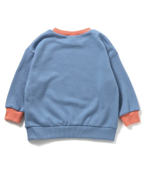 BREEZE(ブリーズ)の「【WEB限定/ジュニア対応】フードカレッジ3柄トレーナー(スウェット・キッズ・チャコール/サックスブルー/オフホワイト・80/90/100/110/120/130/140)」の7枚目の写真
