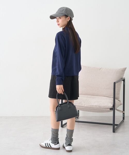 earth music&ecology（アースミュージックアンドエコロジー）の「【2025AW】襟付きアーガイルニットカーディガン（ニット/セーター・レディース・ネイビー/キャメル/グレー・FREE）」の10枚目の写真