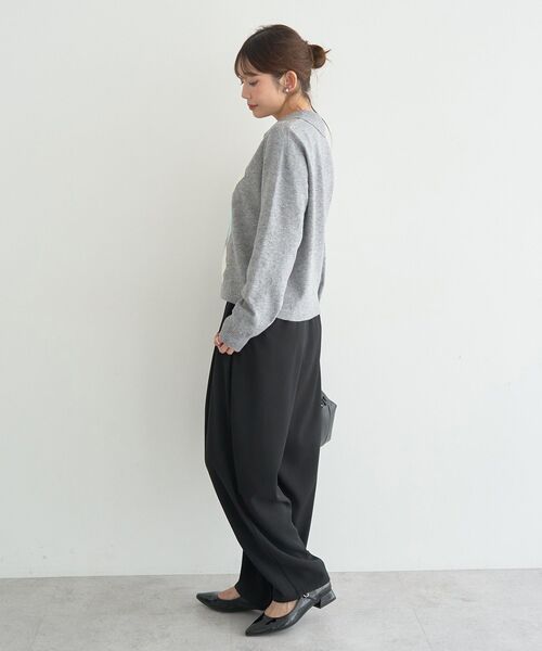 earth music&ecology（アースミュージックアンドエコロジー）の「【2025AW】襟付きアーガイルニットカーディガン（ニット/セーター・レディース・ネイビー/キャメル/グレー・FREE）」の21枚目の写真