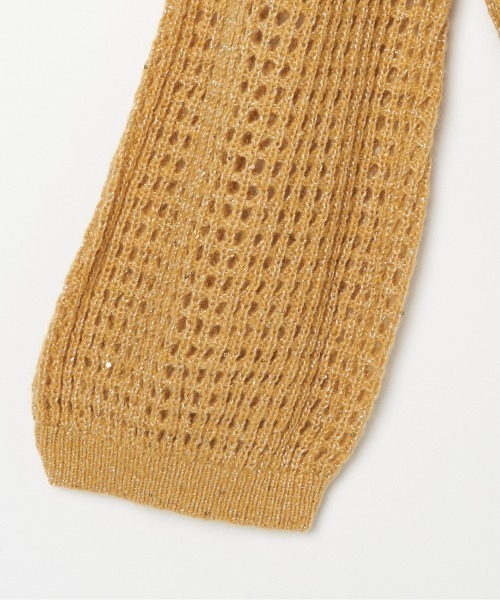 HELIOPOLE（エリオポール）の「SHEER SPANGLE KNIT（ニット/セーター・レディース・アイボリー/ダークブラウン/イエロー・38）」の7枚目の写真
