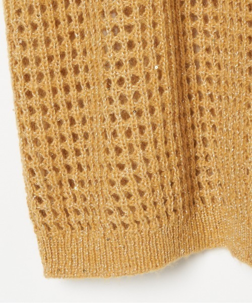 HELIOPOLE（エリオポール）の「SHEER SPANGLE KNIT（ニット/セーター・レディース・アイボリー/ダークブラウン/イエロー・38）」の8枚目の写真