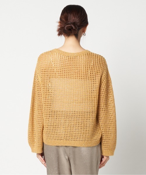 HELIOPOLE（エリオポール）の「SHEER SPANGLE KNIT（ニット/セーター・レディース・アイボリー/ダークブラウン/イエロー・38）」の12枚目の写真