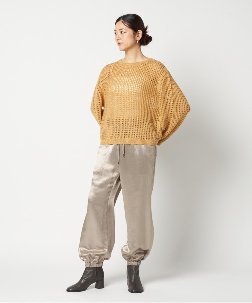 HELIOPOLE（エリオポール）の「SHEER SPANGLE KNIT（ニット/セーター・レディース・アイボリー/ダークブラウン/イエロー・38）」の13枚目の写真