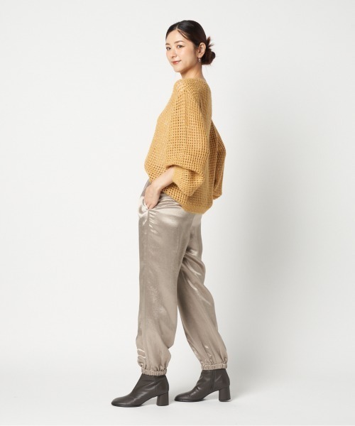 HELIOPOLE（エリオポール）の「SHEER SPANGLE KNIT（ニット/セーター・レディース・アイボリー/ダークブラウン/イエロー・38）」の15枚目の写真