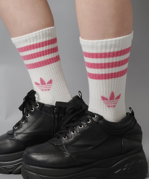 激アツメソッド adidas/アディダス】ラメクルーソックス/2足組（ソックス/靴下