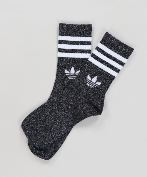 adidas（アディダス）の「ラメ感が可愛い2足セット【adidas/アディダス】ラメクルーソックス/2足組（ソックス/靴下・レディース・ホワイト×ピンク/ブラック×ホワイト/シルバー系その他/ホワイト×ゴールド・ONESIZE/S）」の9枚目の写真