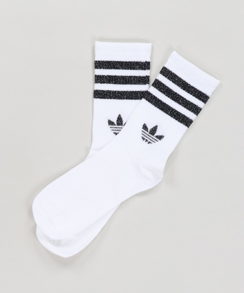 adidas（アディダス）の「ラメ感が可愛い2足セット【adidas/アディダス】ラメクルーソックス/2足組（ソックス/靴下・レディース・ホワイト×ピンク/ブラック×ホワイト/シルバー系その他/ホワイト×ゴールド・ONESIZE/S）」の7枚目の写真
