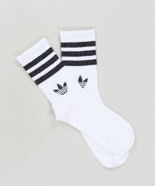 adidas（アディダス）の「ラメ感が可愛い2足セット【adidas/アディダス】ラメクルーソックス/2足組（ソックス/靴下・レディース・ホワイト×ピンク/ブラック×ホワイト/シルバー系その他/ホワイト×ゴールド・ONESIZE/S）」の8枚目の写真