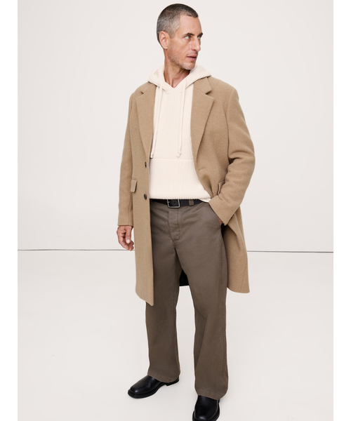 Banana Republic（バナナリパブリック）の「◆メリノ コットン ニット パーカー（ニット/セーター・メンズ・ベージュ/チャコールグレー・M/XL/L/S）」の6枚目の写真