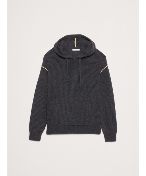 Banana Republic（バナナリパブリック）の「◆メリノ コットン ニット パーカー（ニット/セーター・メンズ・ベージュ/チャコールグレー・M/XL/L/S）」の7枚目の写真