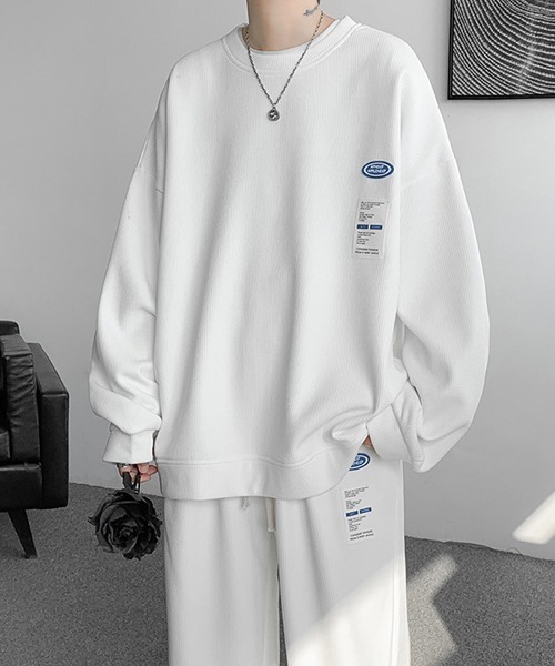 Ressaca(レサーカ)の「ワンポイントロゴロンT&イージーパンツ セットアップ(Tシャツ/カットソー・メンズ・ホワイト/ブラック/ブルー/グレー・M/XL/L)」の2枚目の写真