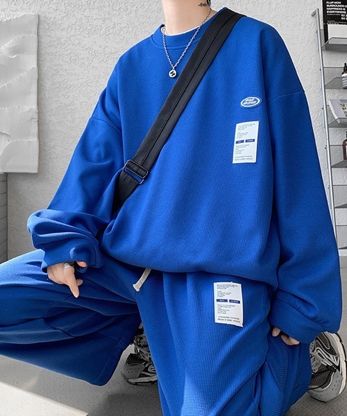 Ressaca(レサーカ)の「ワンポイントロゴロンT&イージーパンツ セットアップ(Tシャツ/カットソー・メンズ・ホワイト/ブラック/ブルー/グレー・M/XL/L)」の4枚目の写真