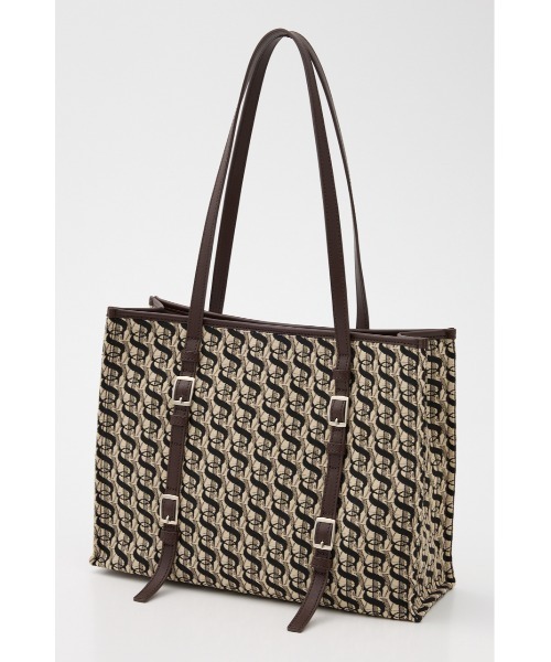 SLY(スライ)の「MONOGRAM JQ TOTE BAG/M モノグラム ジャガード トートバック エム(トートバッグ・レディース・ブラウン・FREE)」の4枚目の写真