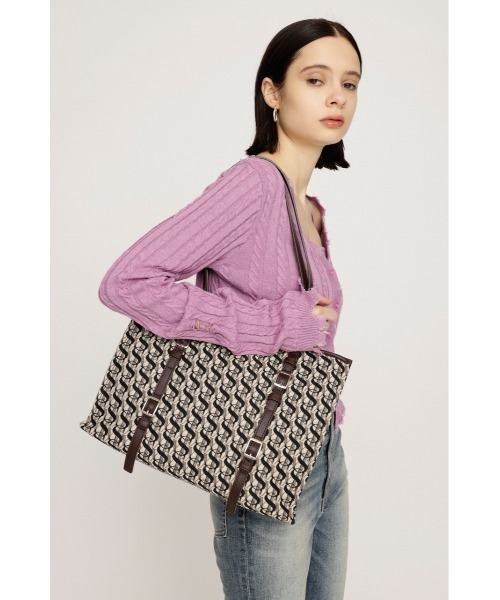 SLY(スライ)の「MONOGRAM JQ TOTE BAG/M モノグラム ジャガード トートバック エム(トートバッグ・レディース・ブラウン・FREE)」の10枚目の写真