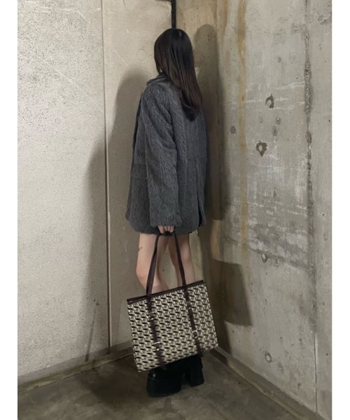 SLY(スライ)の「MONOGRAM JQ TOTE BAG/M モノグラム ジャガード トートバック エム(トートバッグ・レディース・ブラウン・FREE)」の12枚目の写真