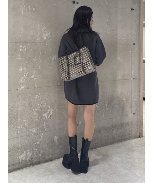 SLY(スライ)の「MONOGRAM JQ TOTE BAG/M モノグラム ジャガード トートバック エム(トートバッグ・レディース・ブラウン・FREE)」の13枚目の写真