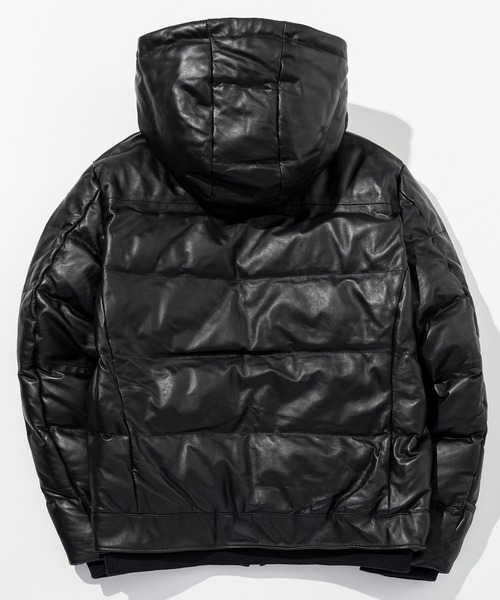 AKM Contemporary（エイケイエムコンテンポラリー）の「【WEB・直営店限定】AKM Contemporary(エイケイエムコンテンポラリー)シープレザーレイヤード ダウンジャケット(保温性/防風性)（ダウンジャケット/コート・メンズ・ブラック・S/M/L/XL/XXL）」の15枚目の写真