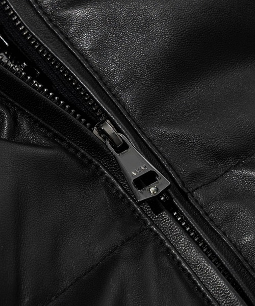 AKM Contemporary（エイケイエムコンテンポラリー）の「【WEB・直営店限定】AKM Contemporary(エイケイエムコンテンポラリー)シープレザーレイヤード ダウンジャケット(保温性/防風性)（ダウンジャケット/コート・メンズ・ブラック・S/M/L/XL/XXL）」の16枚目の写真