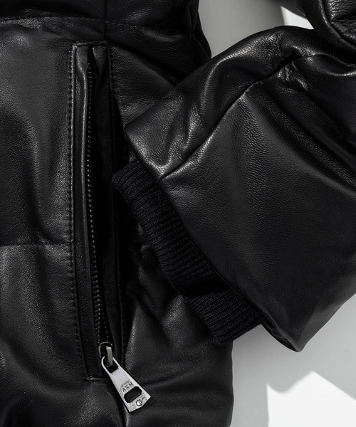 AKM Contemporary（エイケイエムコンテンポラリー）の「【WEB・直営店限定】AKM Contemporary(エイケイエムコンテンポラリー)シープレザーレイヤード ダウンジャケット(保温性/防風性)（ダウンジャケット/コート・メンズ・ブラック・S/M/L/XL/XXL）」の18枚目の写真