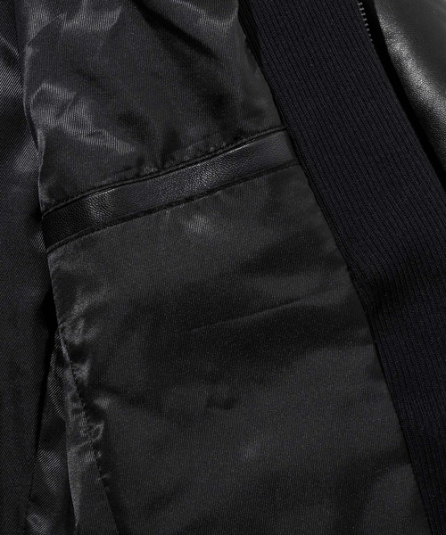 AKM Contemporary（エイケイエムコンテンポラリー）の「【WEB・直営店限定】AKM Contemporary(エイケイエムコンテンポラリー)シープレザーレイヤード ダウンジャケット(保温性/防風性)（ダウンジャケット/コート・メンズ・ブラック・S/M/L/XL/XXL）」の19枚目の写真