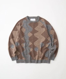 【White Mountaineering/ホワイトマウンテニアリング】INTARSIA KNIT PULLOVER