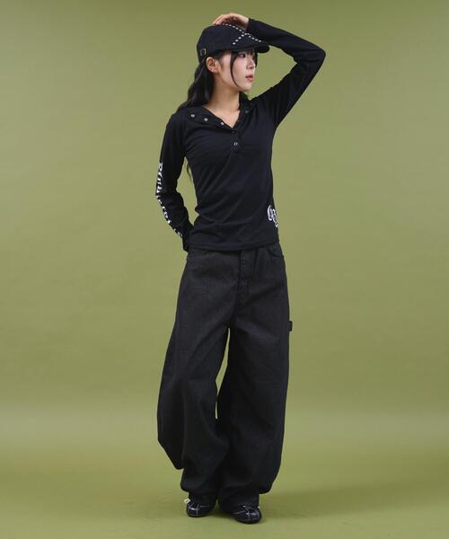 dispark（ディスパーク）の「DISPARK/レオパクロスパッチスタッズデニム（デニムパンツ・レディース・ブラック・SMALL/MEDIUM）」の16枚目の写真