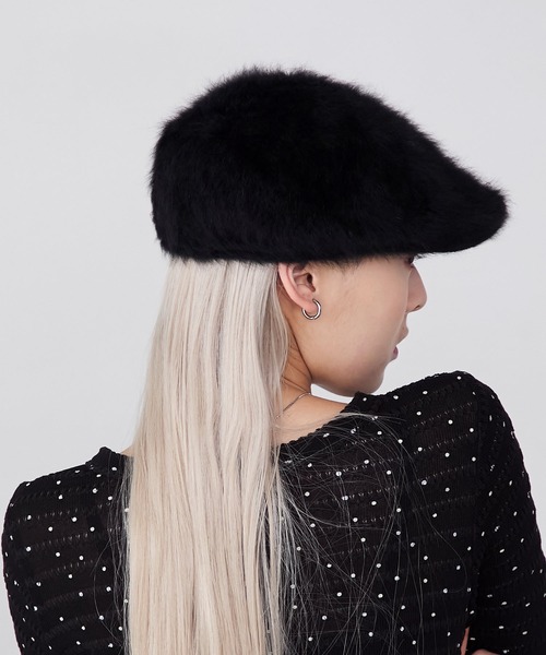 セール】【forksy.】ボリュームフェイクファーハンチングベレー帽