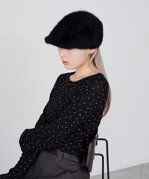 forksy.】ボリュームフェイクファーハンチングベレー帽 forksy.│MONO