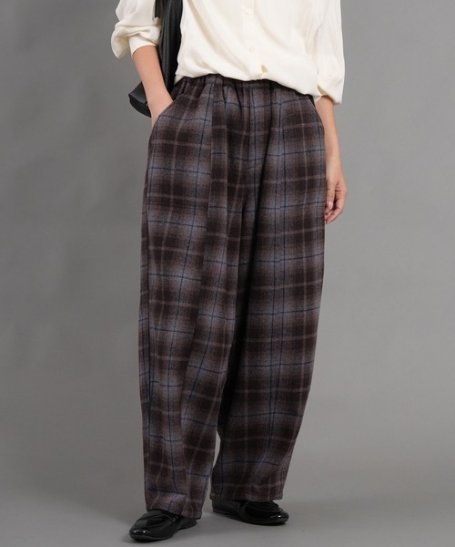laurea(ラウレア)の「ツィードチェック コクーンパンツ(その他パンツ・レディース・ダークブラウン/ダークグレー・M/S/L)」の4枚目の写真