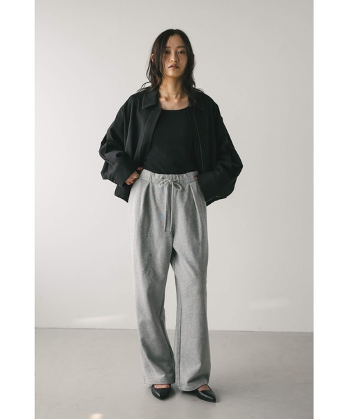 STYLEMIXER(スタイルミキサー)の「タックスウェットパンツ(スウェットパンツ・レディース・ブラウン/ライトグレー・SMALL/MEDIUM)」の3枚目の写真