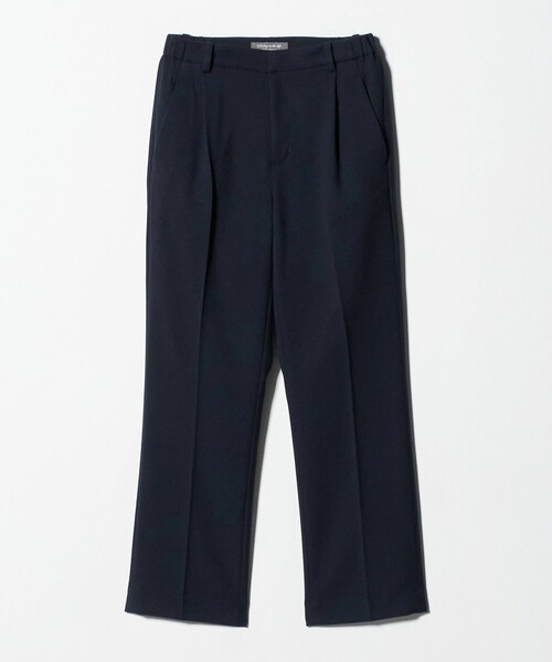 A DAY IN THE LIFE UNITED ARROWS(アデイインザライフユナイテッドアローズ)の「カルゼ タックストレートパンツ ‐セットアップ対応・ウォッシャブル‐ <A DAY IN THE LIFE>(その他パンツ・レディース・ネイビー/モカ・40/38/36)」の2枚目の写真