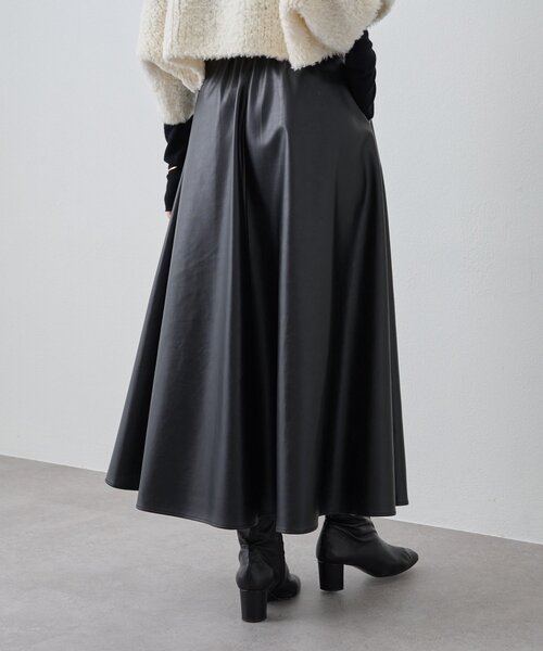 BEARDSLEY（ビアズリー）の「フェイクレザーフレアスカート（スカート・レディース・ブラック・FREE）」の6枚目の写真