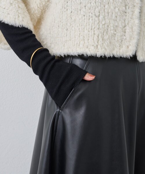 BEARDSLEY（ビアズリー）の「フェイクレザーフレアスカート（スカート・レディース・ブラック・FREE）」の9枚目の写真