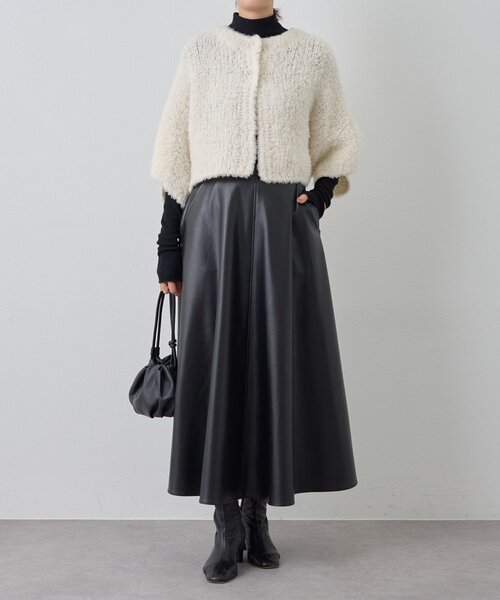 BEARDSLEY（ビアズリー）の「フェイクレザーフレアスカート（スカート・レディース・ブラック・FREE）」の11枚目の写真