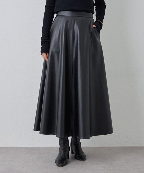 BEARDSLEY（ビアズリー）の「フェイクレザーフレアスカート（スカート・レディース・ブラック・FREE）」の18枚目の写真