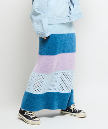 CONVERSE TOKYO | MULTI BORDER FEATHER KNIT SKIRT(スカート)