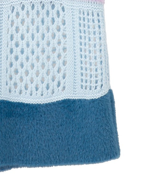 CONVERSE TOKYO（コンバーストウキョウ）の「MULTI BORDER FEATHER KNIT SKIRT（スカート・レディース・ブルー/チャコールグレー/イエロー・FREE）」の19枚目の写真