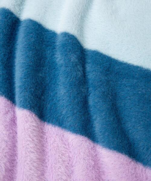 CONVERSE TOKYO（コンバーストウキョウ）の「MULTI BORDER FEATHER KNIT SKIRT（スカート・レディース・ブルー/チャコールグレー/イエロー・FREE）」の21枚目の写真