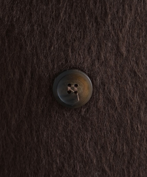 OMNES（オムネス）の「ニットシャギー ダブルテーラードジャケット（テーラードジャケット・レディース・ブラック/ブラウン・FREE）」の15枚目の写真