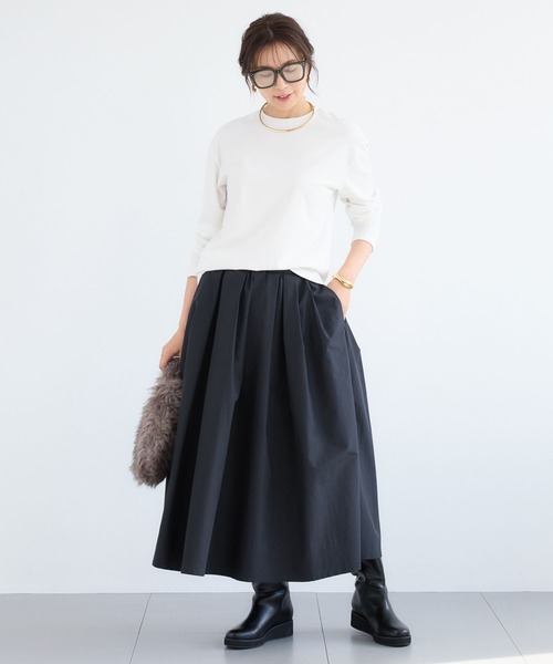 BARNYARDSTORM（バンヤードストーム）の「BARNYARDSTORM / 裏起毛マシュマロT / マシンウォッシャブル（Tシャツ/カットソー・レディース・ブラック/ホワイト/ブラウン・S/M）」の5枚目の写真