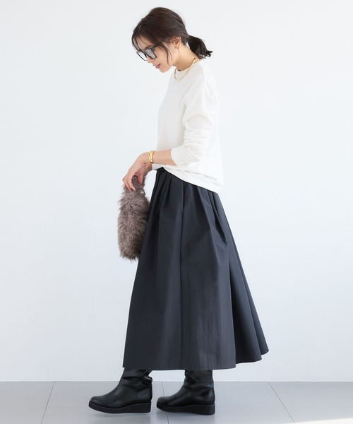 BARNYARDSTORM（バンヤードストーム）の「BARNYARDSTORM / 裏起毛マシュマロT / マシンウォッシャブル（Tシャツ/カットソー・レディース・ブラック/ホワイト/ブラウン・S/M）」の6枚目の写真