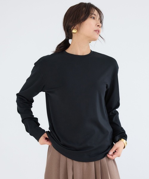 BARNYARDSTORM（バンヤードストーム）の「BARNYARDSTORM / 裏起毛マシュマロT / マシンウォッシャブル（Tシャツ/カットソー・レディース・ブラック/ホワイト/ブラウン・S/M）」の7枚目の写真