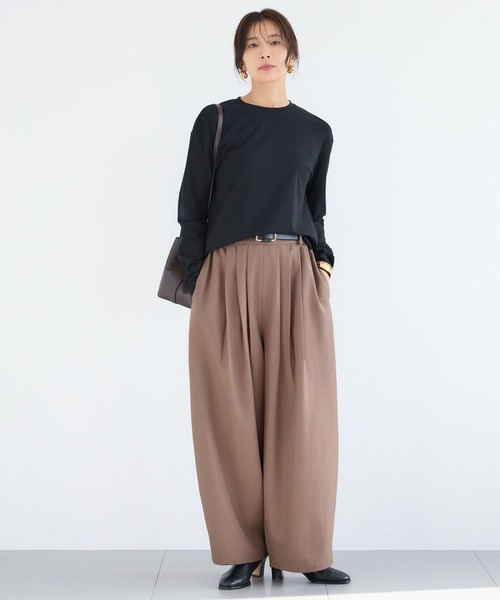 BARNYARDSTORM（バンヤードストーム）の「BARNYARDSTORM / 裏起毛マシュマロT / マシンウォッシャブル（Tシャツ/カットソー・レディース・ブラック/ホワイト/ブラウン・S/M）」の8枚目の写真