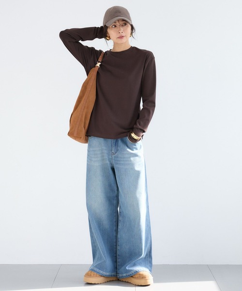 BARNYARDSTORM（バンヤードストーム）の「BARNYARDSTORM / 裏起毛マシュマロT / マシンウォッシャブル（Tシャツ/カットソー・レディース・ブラック/ホワイト/ブラウン・S/M）」の10枚目の写真