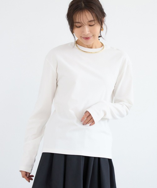 BARNYARDSTORM（バンヤードストーム）の「BARNYARDSTORM / 裏起毛マシュマロT / マシンウォッシャブル（Tシャツ/カットソー・レディース・ブラック/ホワイト/ブラウン・S/M）」の12枚目の写真