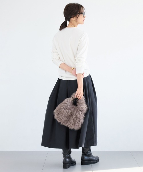 BARNYARDSTORM（バンヤードストーム）の「BARNYARDSTORM / 裏起毛マシュマロT / マシンウォッシャブル（Tシャツ/カットソー・レディース・ブラック/ホワイト/ブラウン・S/M）」の15枚目の写真