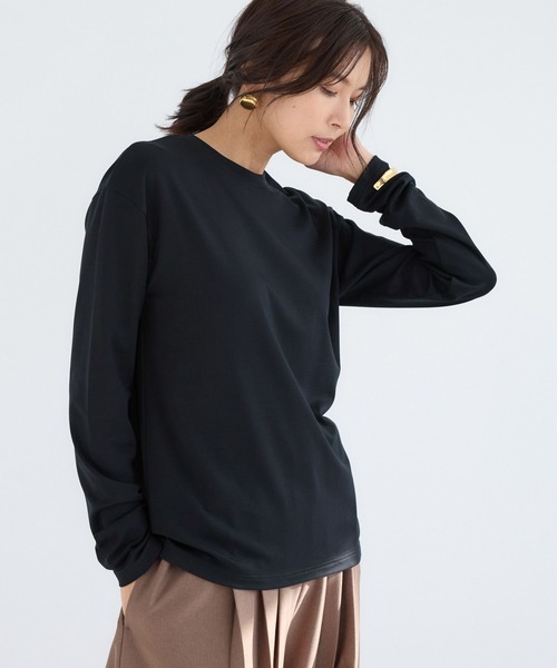 BARNYARDSTORM（バンヤードストーム）の「BARNYARDSTORM / 裏起毛マシュマロT / マシンウォッシャブル（Tシャツ/カットソー・レディース・ブラック/ホワイト/ブラウン・S/M）」の16枚目の写真