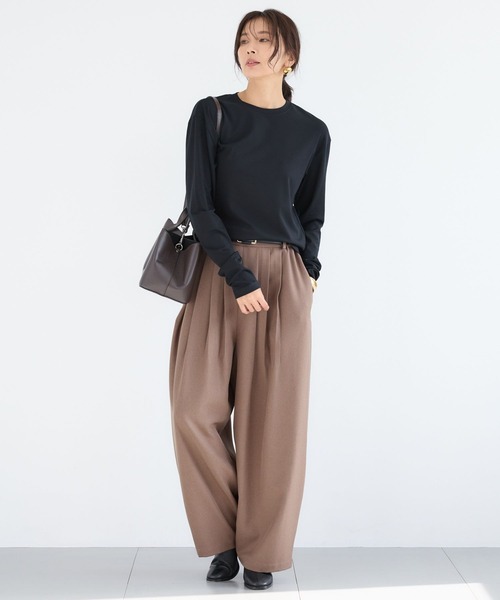 BARNYARDSTORM（バンヤードストーム）の「BARNYARDSTORM / 裏起毛マシュマロT / マシンウォッシャブル（Tシャツ/カットソー・レディース・ブラック/ホワイト/ブラウン・S/M）」の19枚目の写真