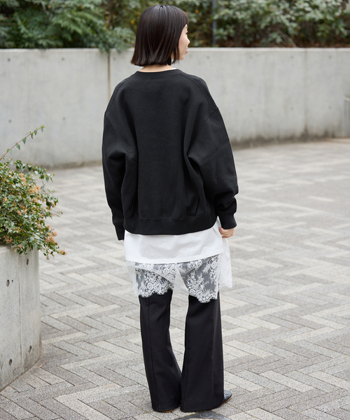 SLOBE IENA（スローブイエナ）の「《WEB限定/追加3》ダブルフェイスジャージースナップカーディガン（カーディガン/ボレロ・レディース・ブラウン/カーキ/ブラック・FREE）」の5枚目の写真