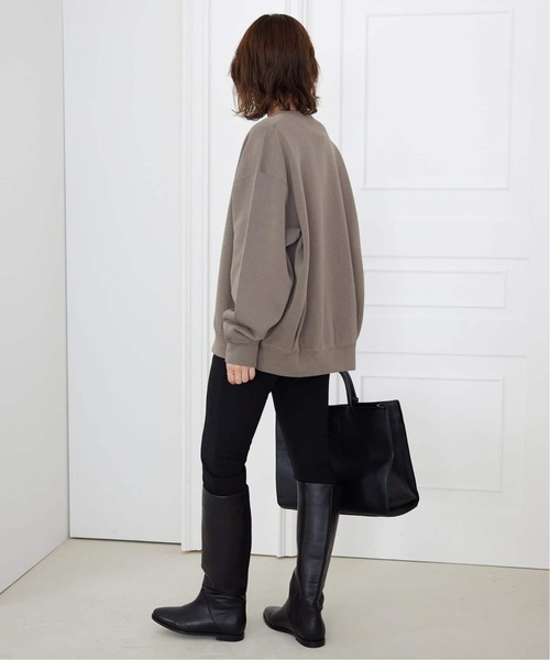 SLOBE IENA（スローブイエナ）の「《WEB限定/追加3》ダブルフェイスジャージースナップカーディガン（カーディガン/ボレロ・レディース・ブラウン/カーキ/ブラック・FREE）」の10枚目の写真